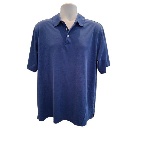 Walter Hagen Short Sleeve Polo Shirt Mens Blue Large Pro Dri - Picture 1 of 9